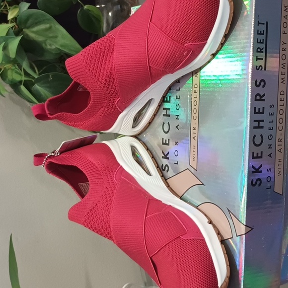 Skechers Street Los Angeles Red Crossknit UNO - Picture 7 of 11